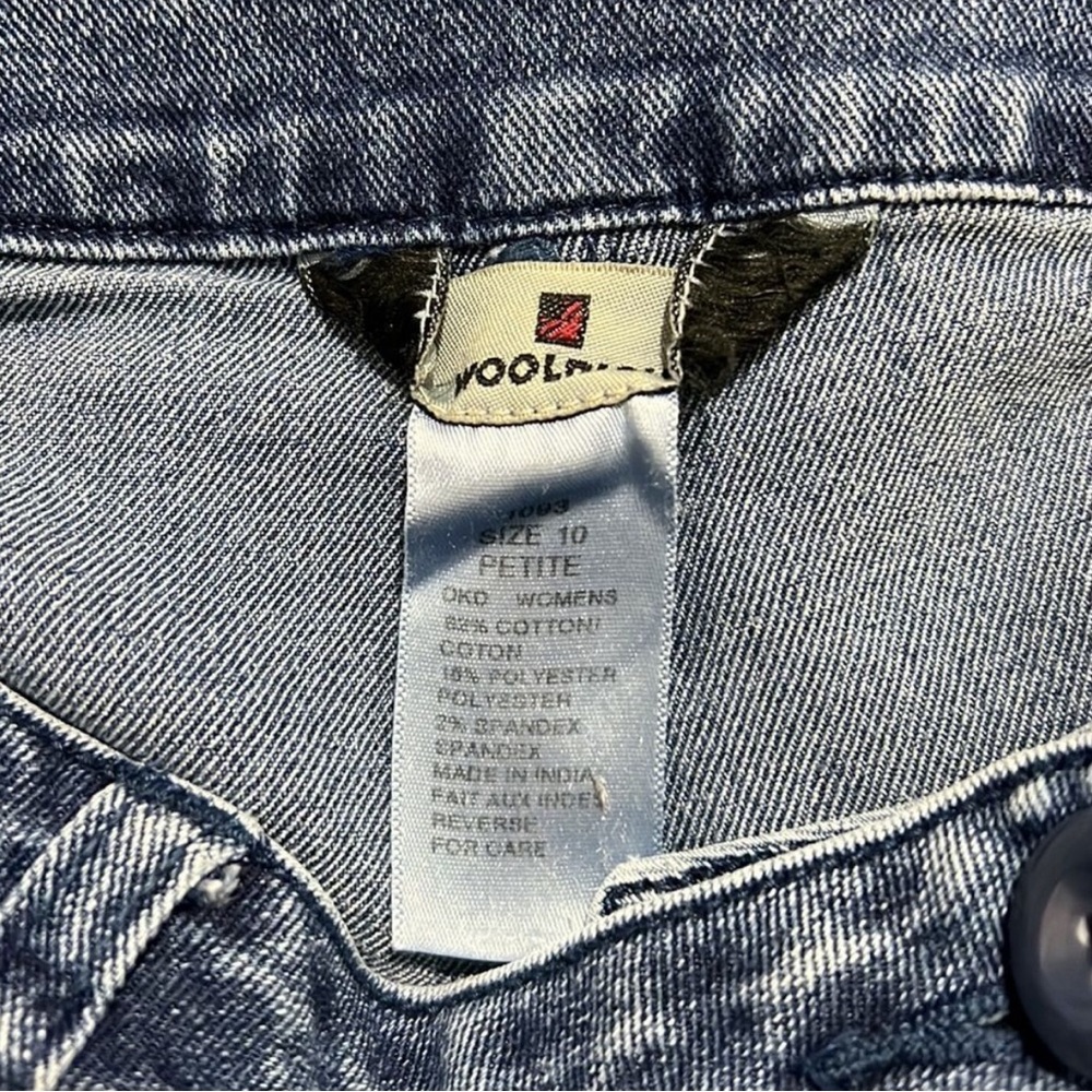 Woolrich Vintage Stretch Bootcut Button Tab Trouser Style Jeans Size 10 Petite - Picture 6 of 6